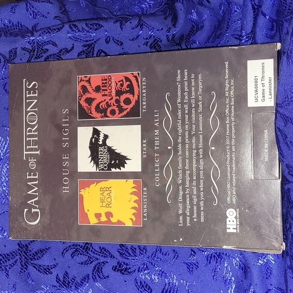 🍂Loot Crate Game of Thrones House Sigil: Lannister canvas wall print - Picture 3 of 16